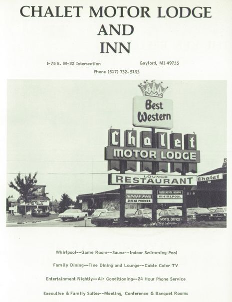 Chalet Motor Lodge & Restaurant - Old Yearbook Ad (newer photo)